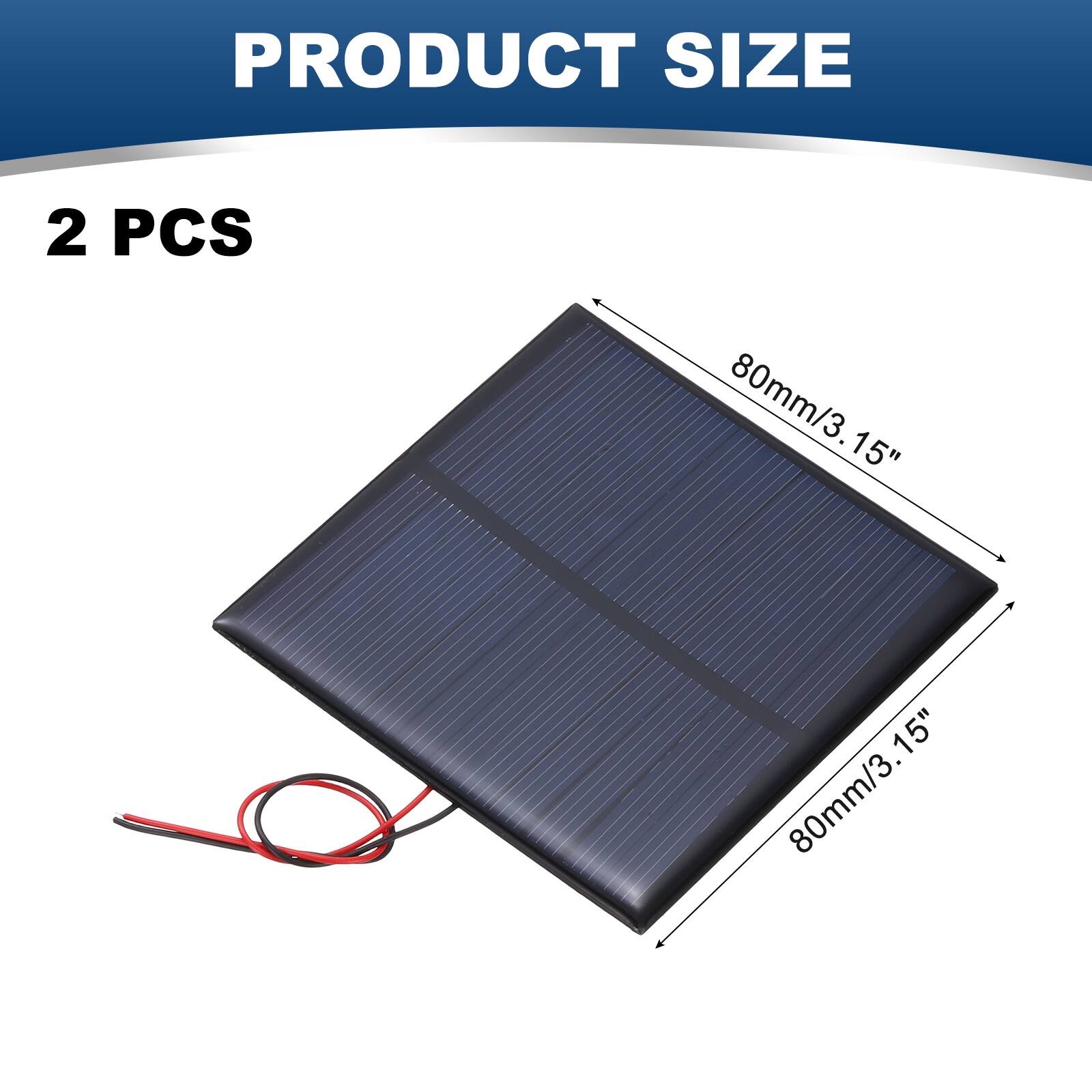 PRODUCT SIZE  
2 PCS  
80mm/3.15" x 80mm/3.15"