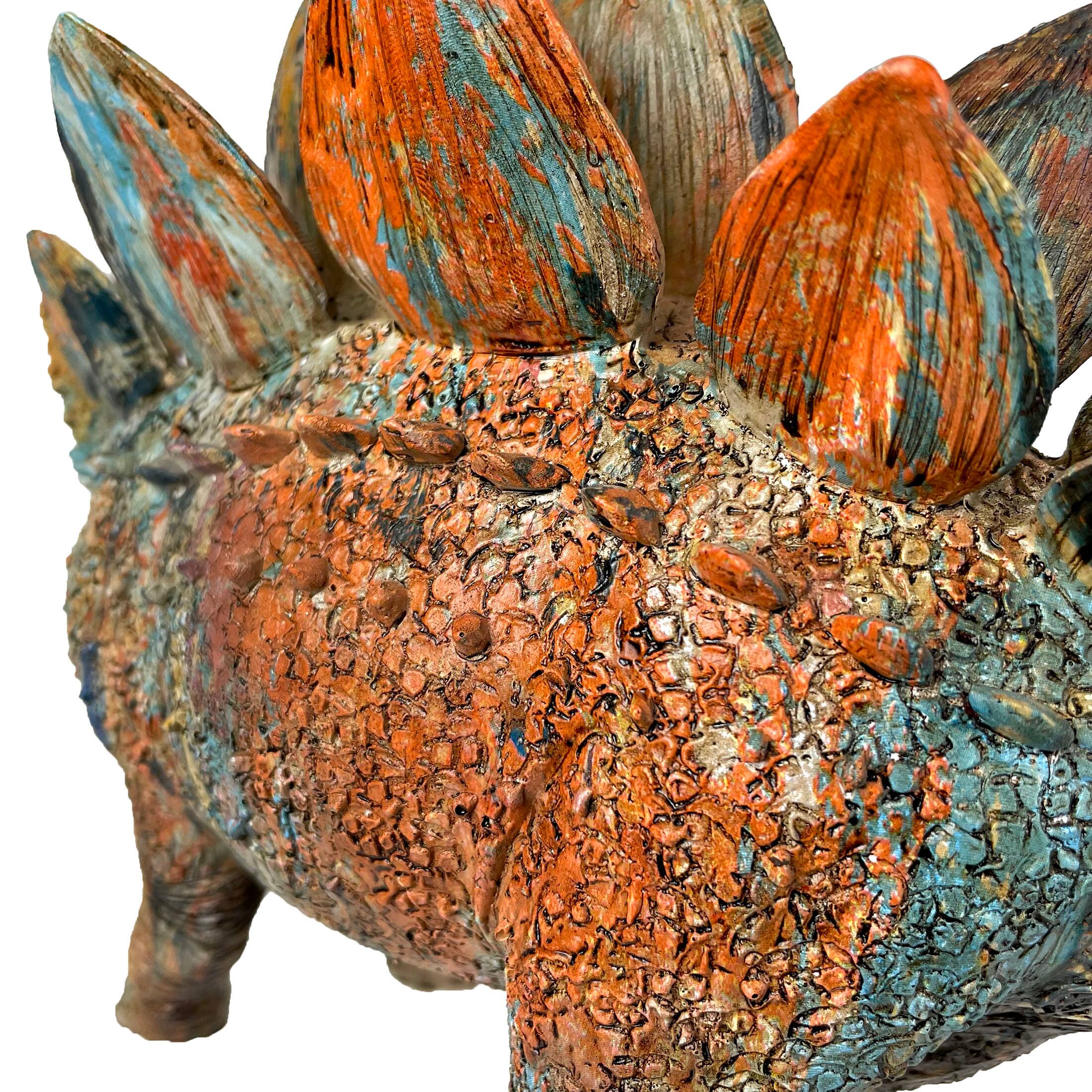 Things2Die4 Colorful Stegosaurus Statue 7.5