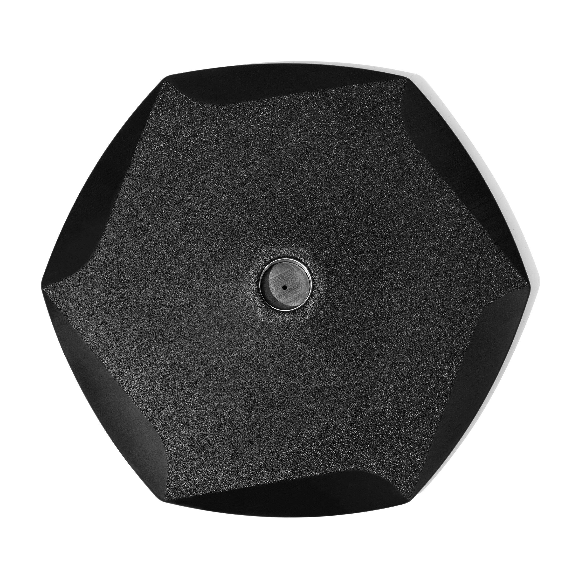 Left. Crestlive Products - Crestlive Products Blow Molding Cement-Filled Black Market Patio Umbrella Base - Black.