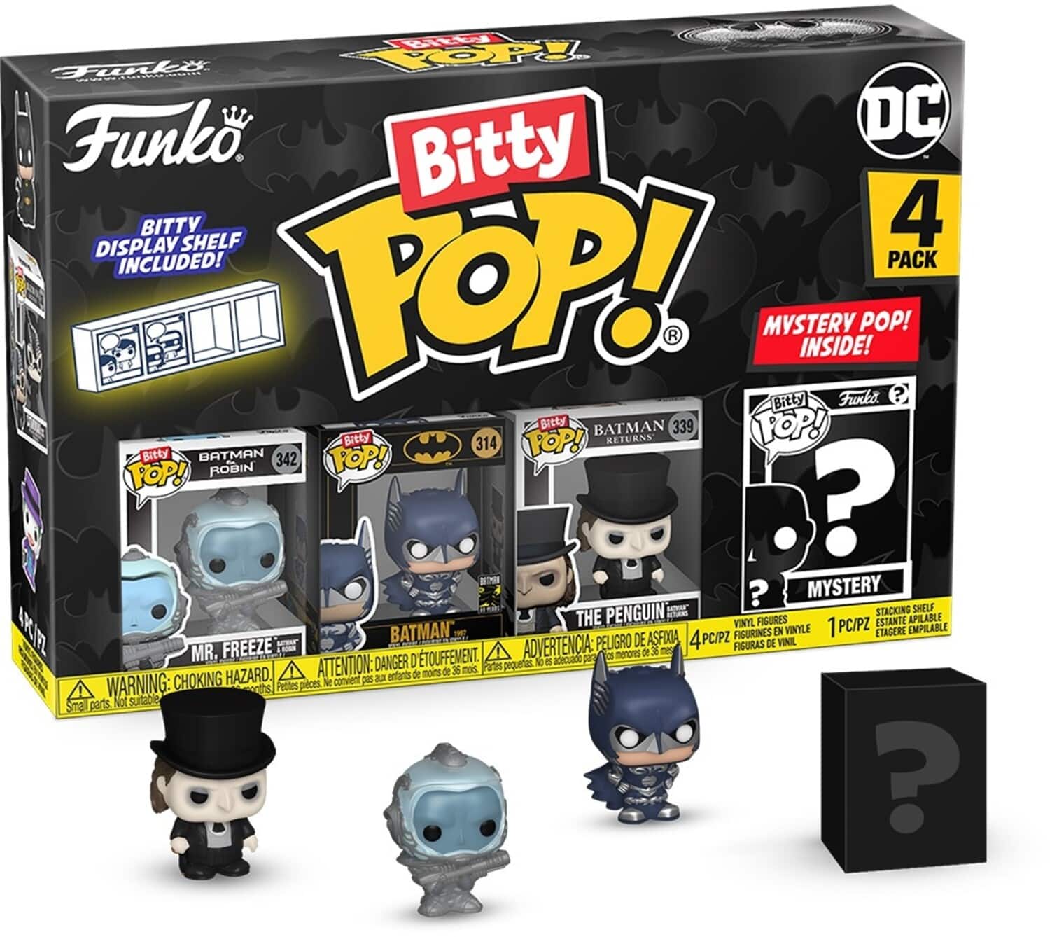 FUNKO Bitty POP!: DC Batman - Freeze 4-Pack, 85th Anniversary - COLLECTABLES - Multicolor