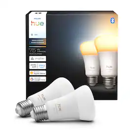Philips - Hue WA 1100 Lumen Output A19 E26 2PK
