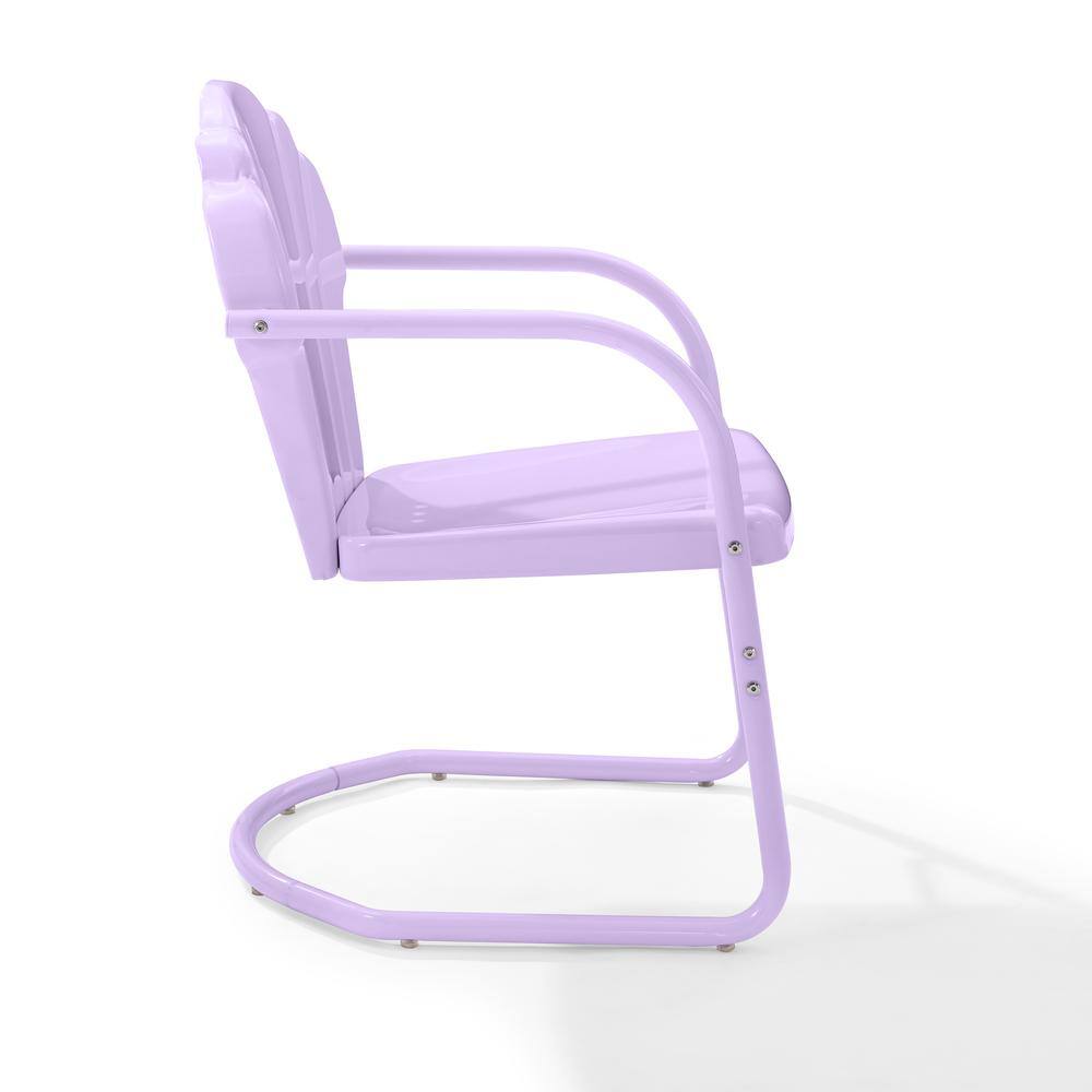 Alt View 2. Crosley Furniture - Tulip 2Pc Retro Outdoor Chair Set - Purple.