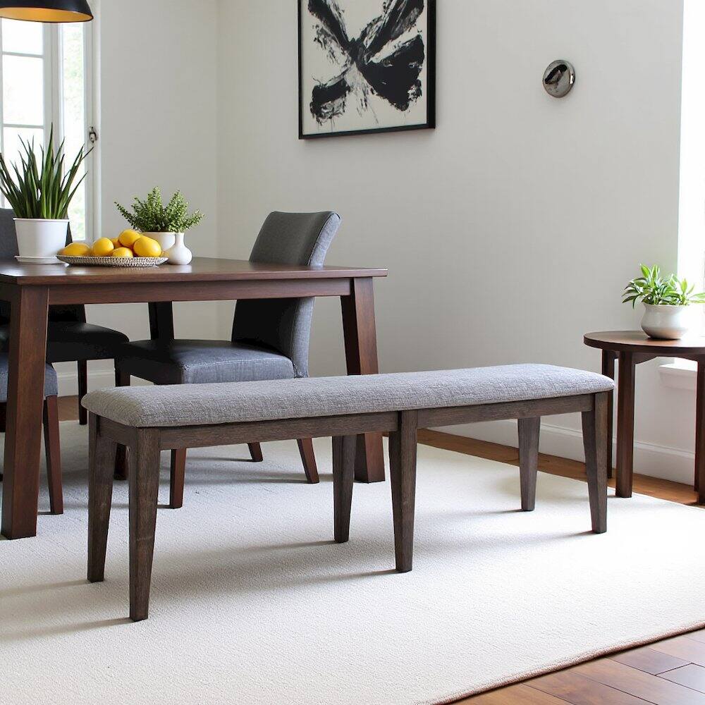 Alt View 1. Starlight Canyon Home - Brown Dining Bench – Solid Wood Bench for Dining Table with Storage - Brown.