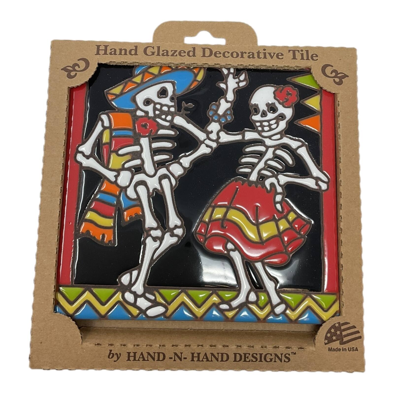 Hand Glazed Decorative Tile  
by HAND - N - HAND DESIGNS  
Made in USA