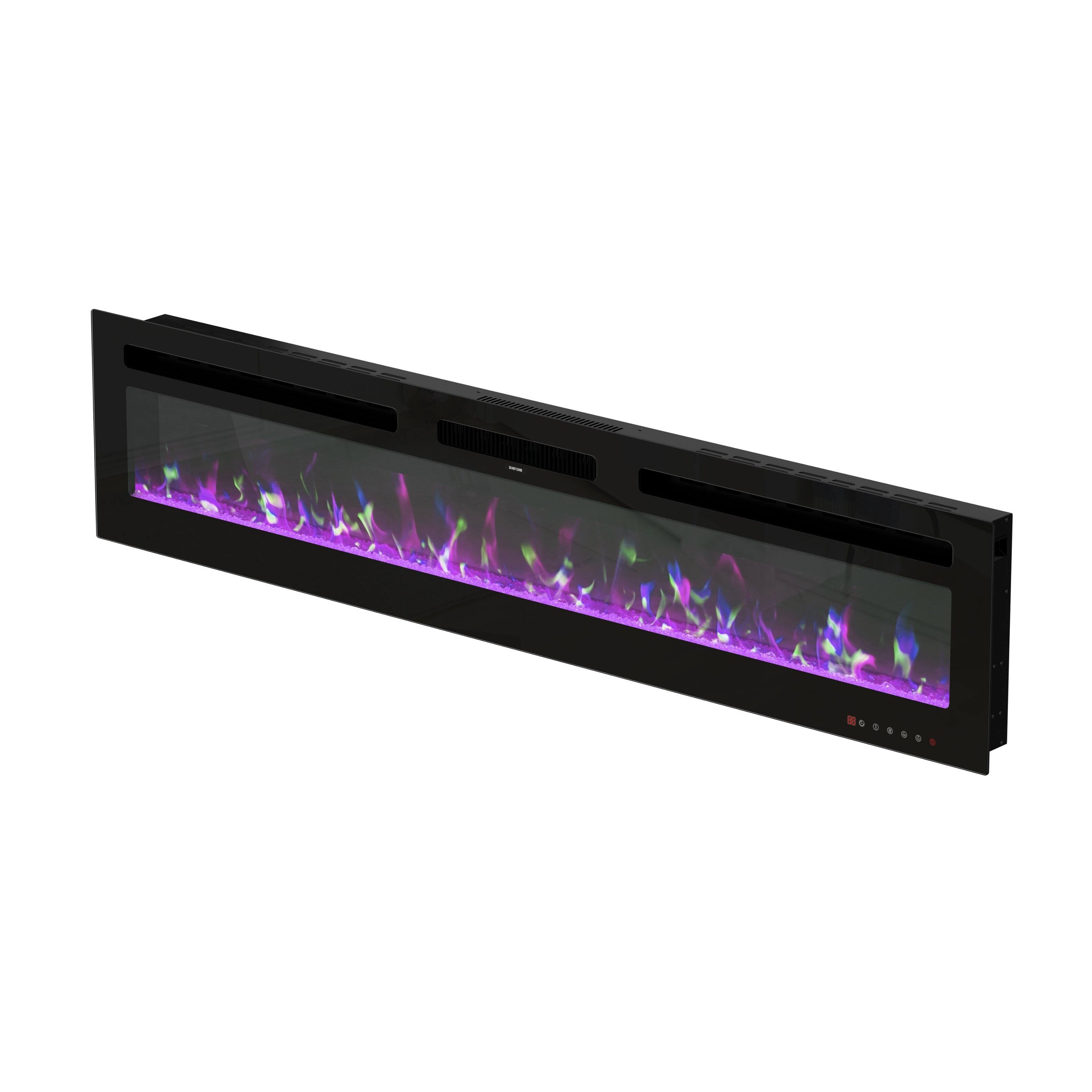 Alt View 1. Famapy - 68 Inch Smart Electric Fireplace with WiFi Control, 12 Flame Colors, 5000 BTU Heat and Wall Mount Kit.
