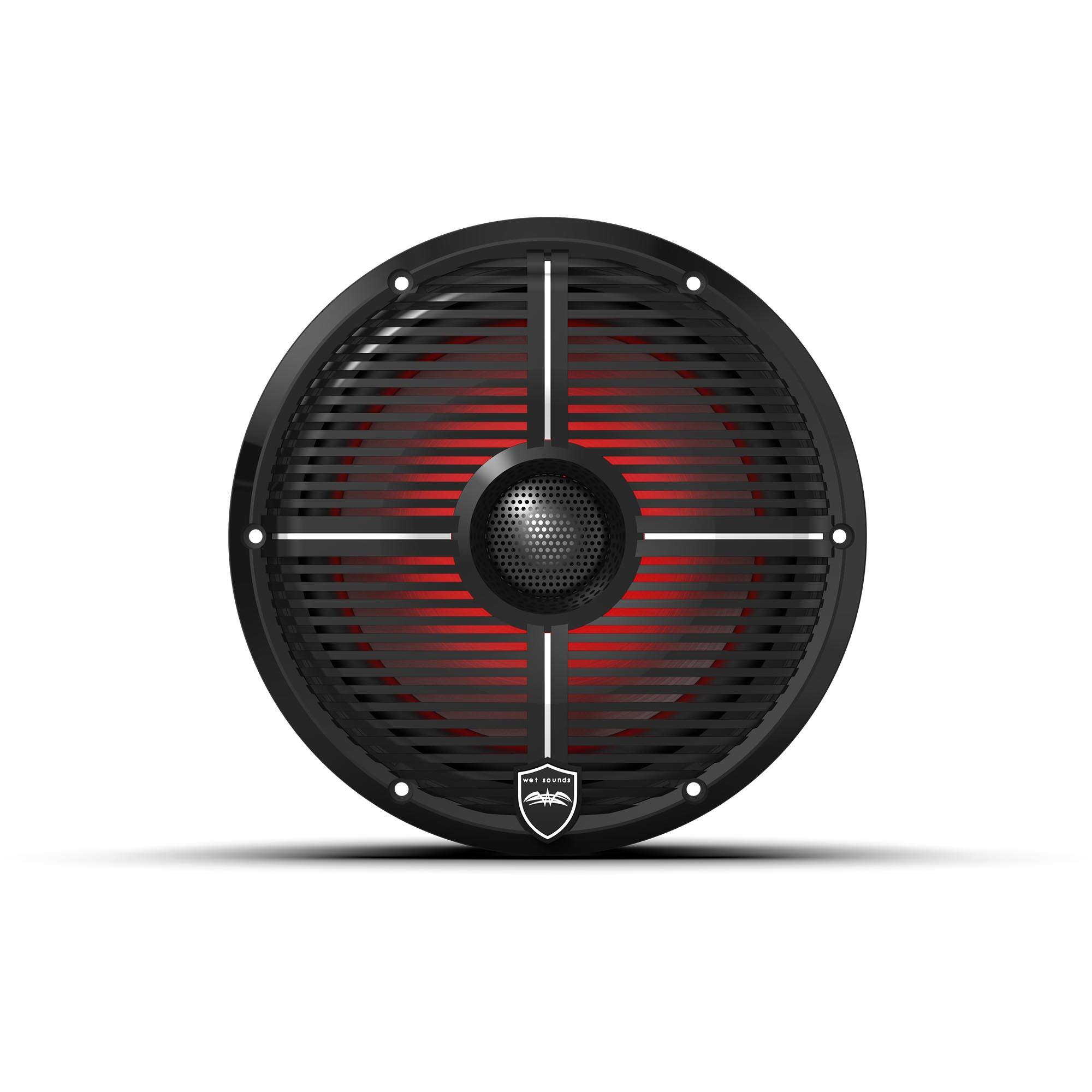 Alt View 3. Wet Sounds - Wet Sounds REVO 8 XW-B V3 - Revolution Series 8" RGB LED Marine Coaxial Speakers with Black XW Grilles, Pair - Black/Gray.
