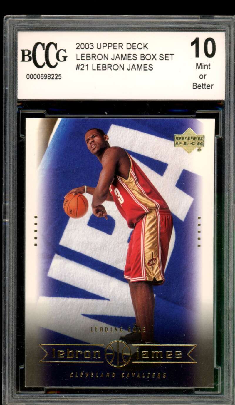 2003 UPPER DECK 10 BCCG #21 LEBRON JAMES BOX SET Mint 0000698225 or Better

LEBRON JAMES
CLEVELAND CAVALIERS