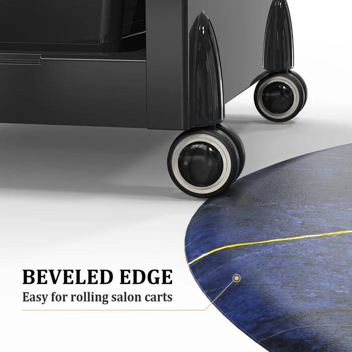 BEVELED EDGE  
Easy for rolling salon carts