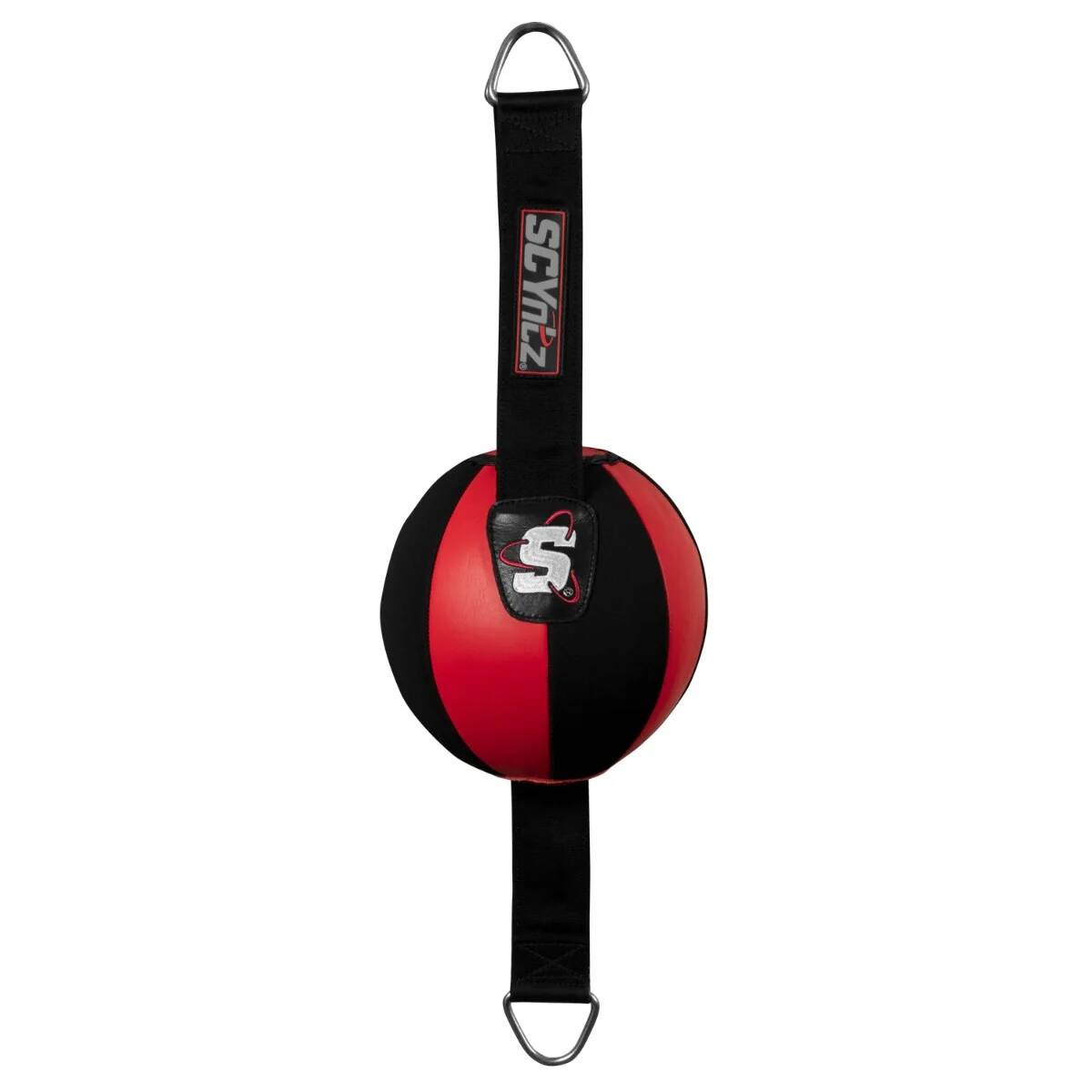 Front. TITLE Boxing - Title Boxing SCYntz Leather Double End Bag - Red/Black - Red/Black.