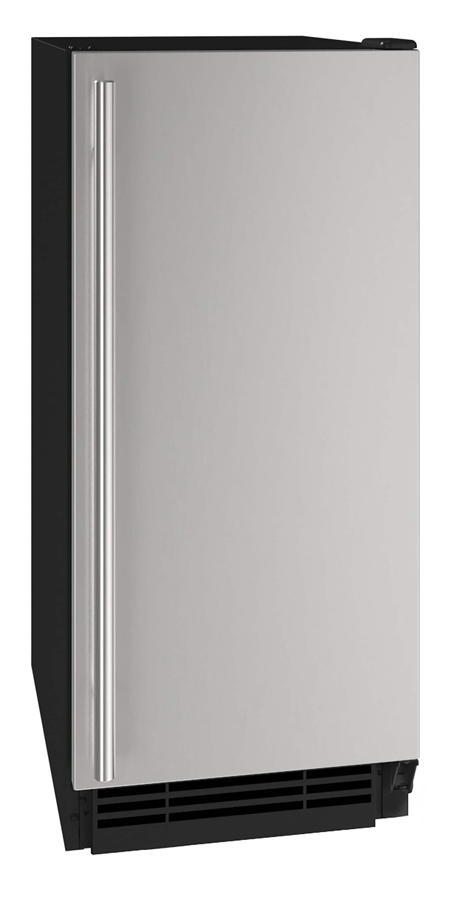 Angle. U-Line - 15" 25-Lb Freestanding Icemaker - Stainless Steel.