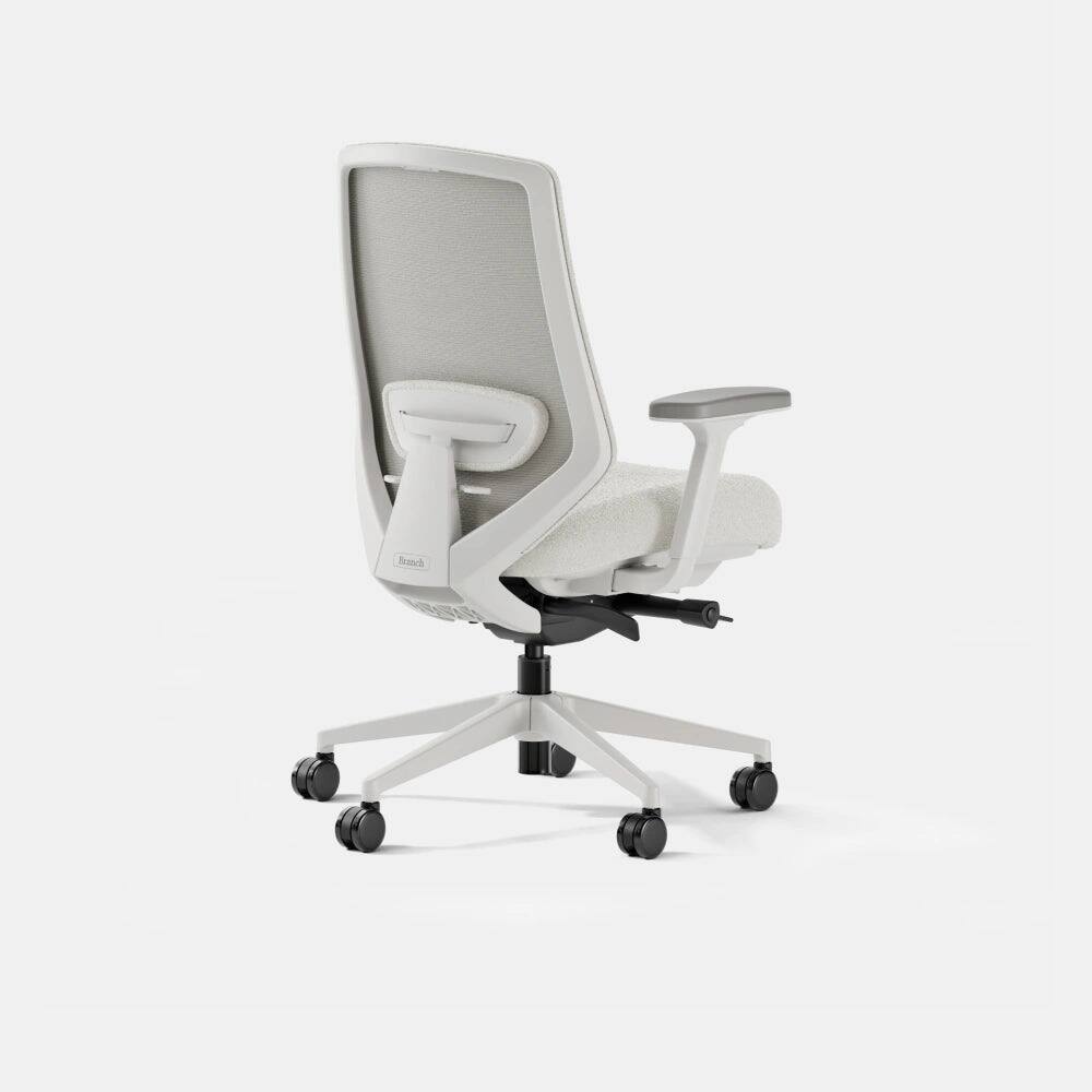 Angle. Branch Furniture - Ergonomic Chair Pro - Boucle / White / Ivory.