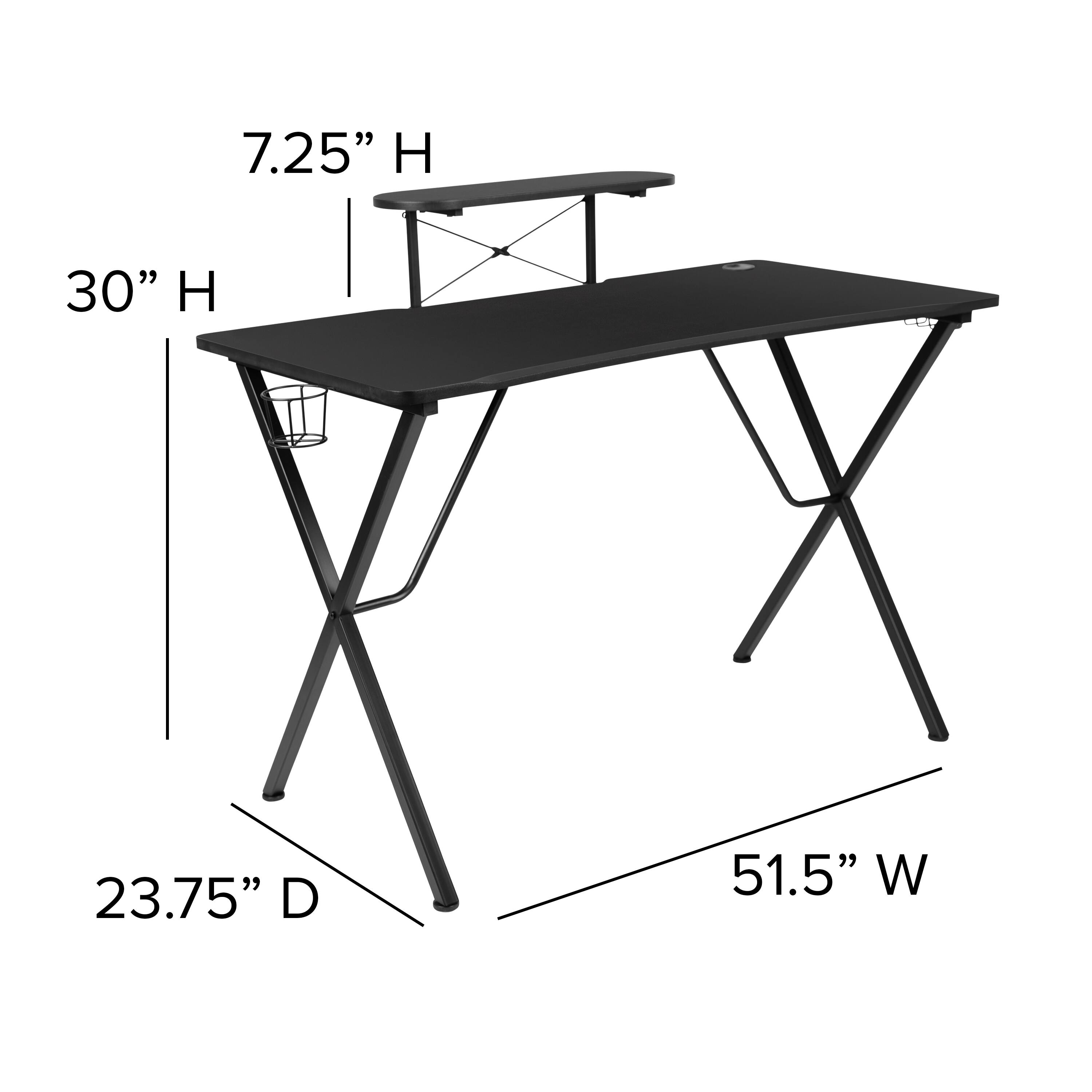 7.25" H  
30" H  
23.75" D  
51.5" W