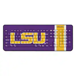 Keyscaper - LSU Tigers Wireless USB Keyboard - Multicolor