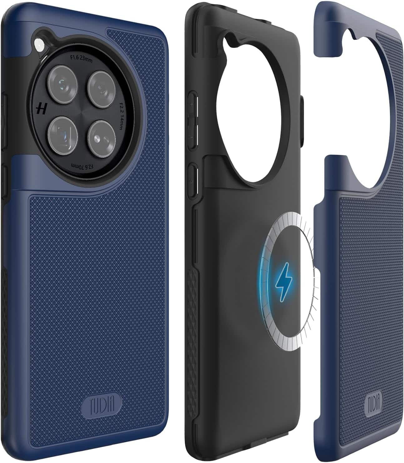 TUDIA - MergeGrip for OnePlus 12 Case 5G 2024 Magsafe Compatible - Indigo Blue - Magnetic Indigo Blue