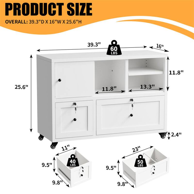 PRODUCT SIZE OVERALL: 39.3"D X 16"W X 25.6"H

- 39.3"
- 16"
- 25.6"
- 11.8"
- 13.3"
- 2.4"
- 11"
- 23"
- 9.5"
- 40 LBS
- 9.5"
- 50 LBS
- 9.8"
- 9.8"