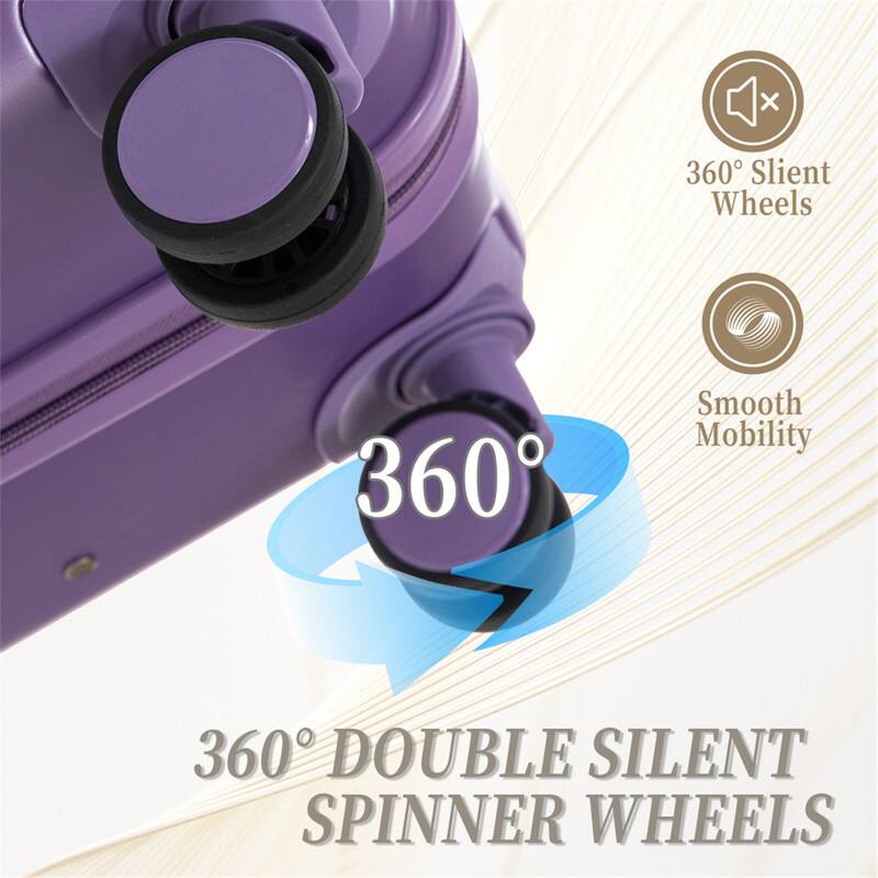 360° Silent Wheels  
360° Smooth Mobility  
360° DOUBLE SILENT SPINNER WHEELS