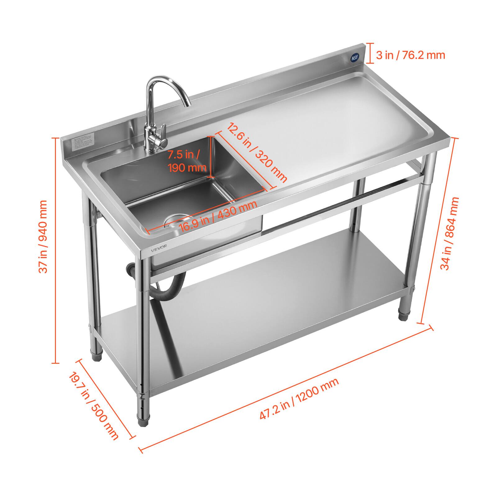 Sure, here is the corrected and grouped text from the image:

- 3 in / 76.2 mm
- 12.6 in / 320 mm
- 7.5 in / 190 mm
- 16.9 in / 430 mm
- 37 in / 940 mm
- 19.7 in / 500 mm
- 47.2 in / 1200 mm
- 34 in / 864 mm