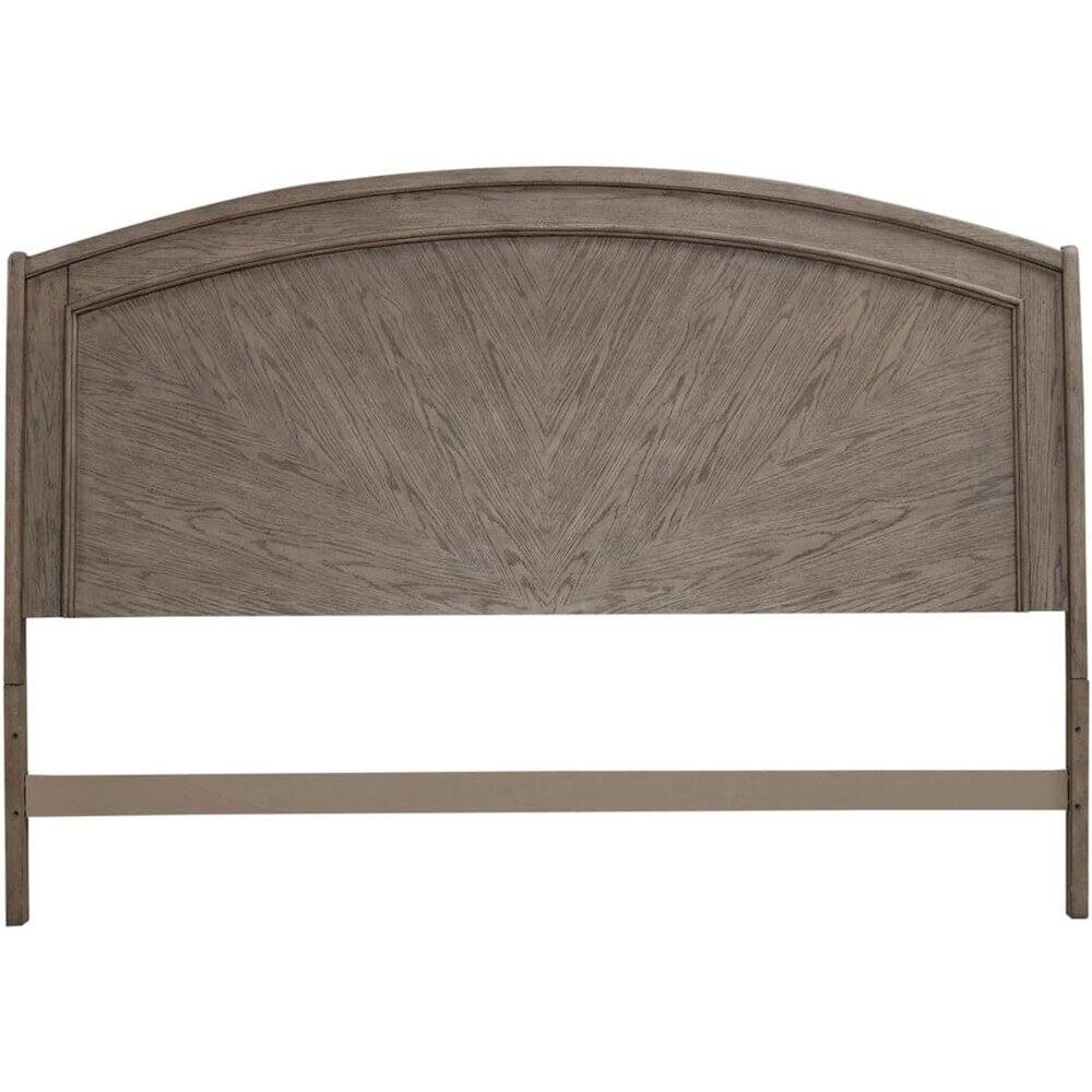 Left. Liberty Furniture Industries - Avalon Queen Panel Headboard with Oak Wood Frame - Burnished Beige - Burnished Beige.
