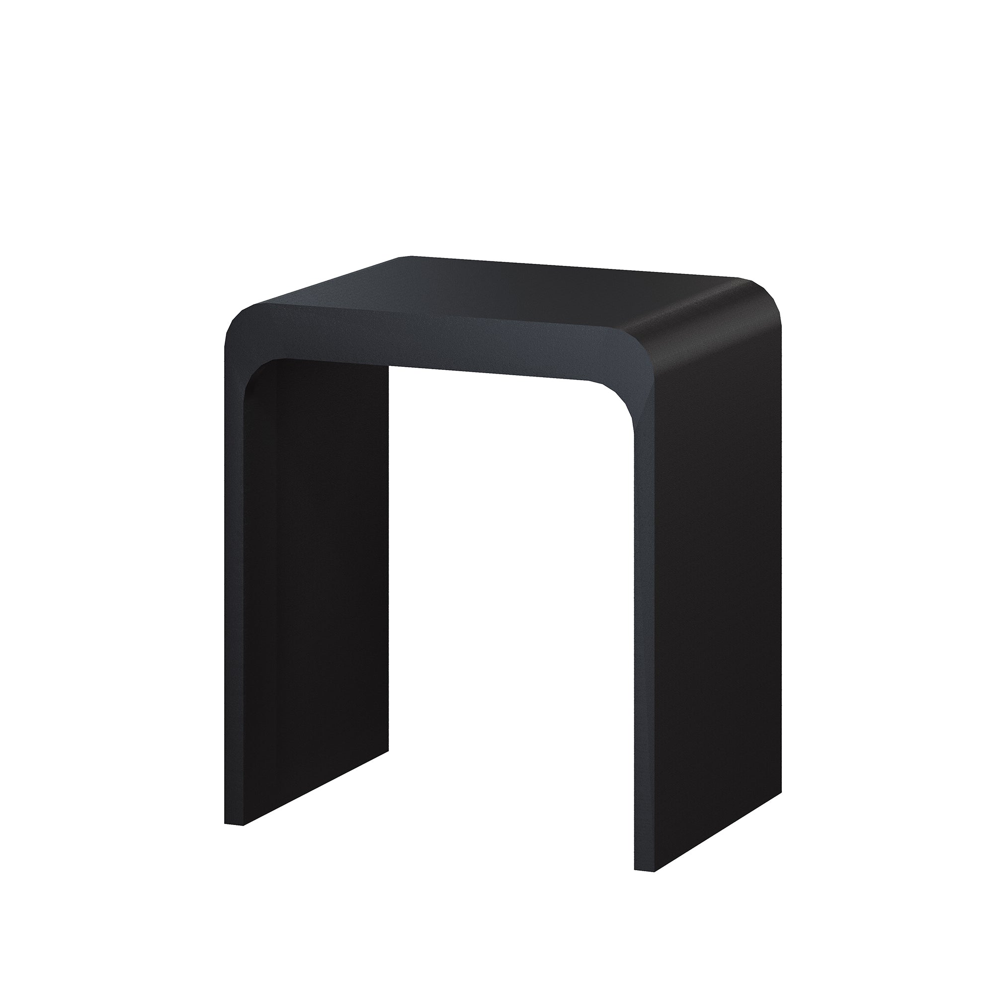 Front. Boyel Living - 11.42 in. W Freestanding Solid Surface Shower Seat in Matte Black - Matte Black.