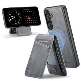 Dteck - Detachable Magnetic Wallet Case For Samsung Galaxy S26 Shockproof Leather RFID Blocking Flip Kickstand Cover - Gray