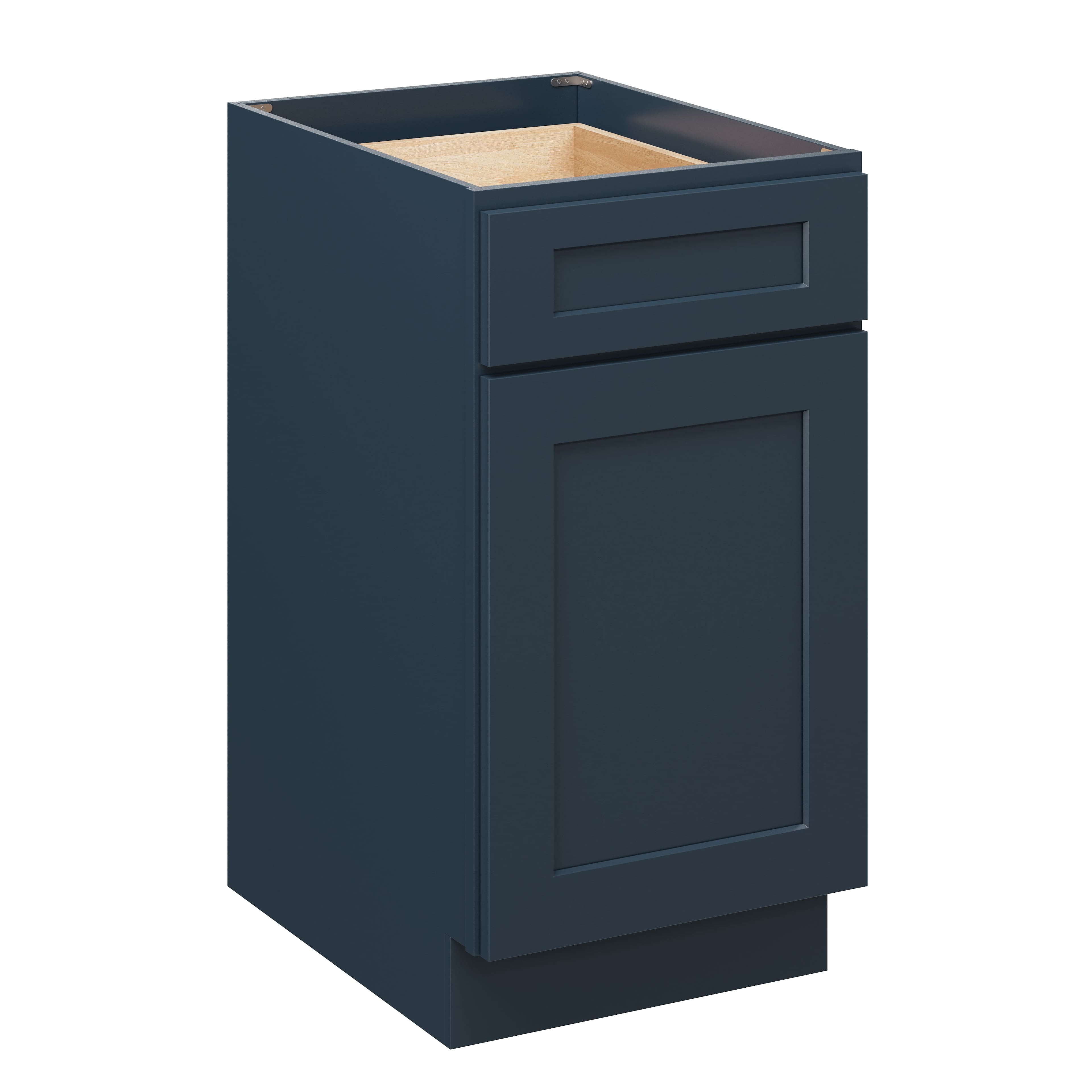 Boyel Living - 18 Inch Base Cabinet with Soft Close Hinges and Full Overlay Doors - Cyber Grey