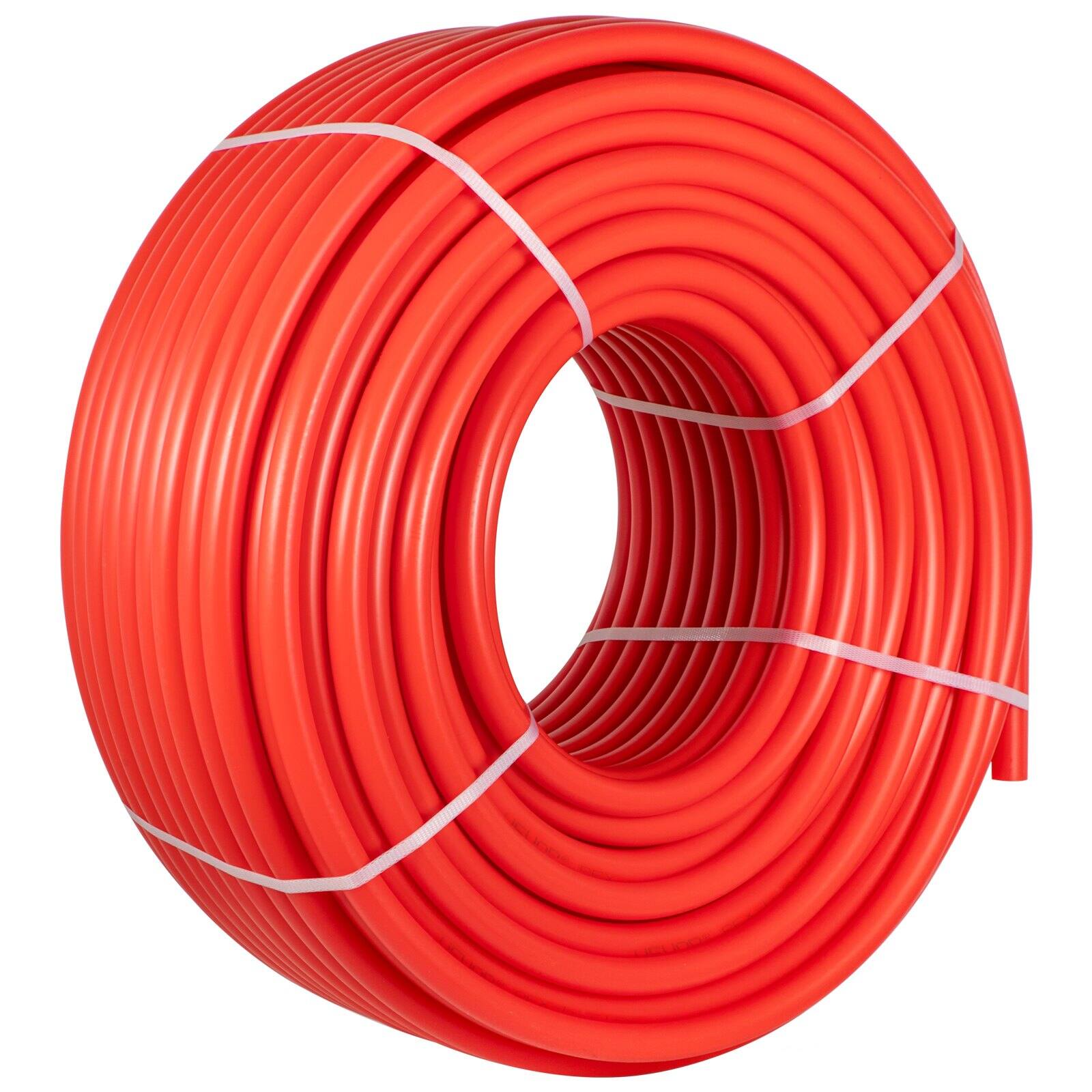 Front. Glintex - 1" x 500FT Red PEX-B Pipe Non-Oxygen Barrier Flexible Water Line for Plumbing, RV, and Radiant Heating - Red.