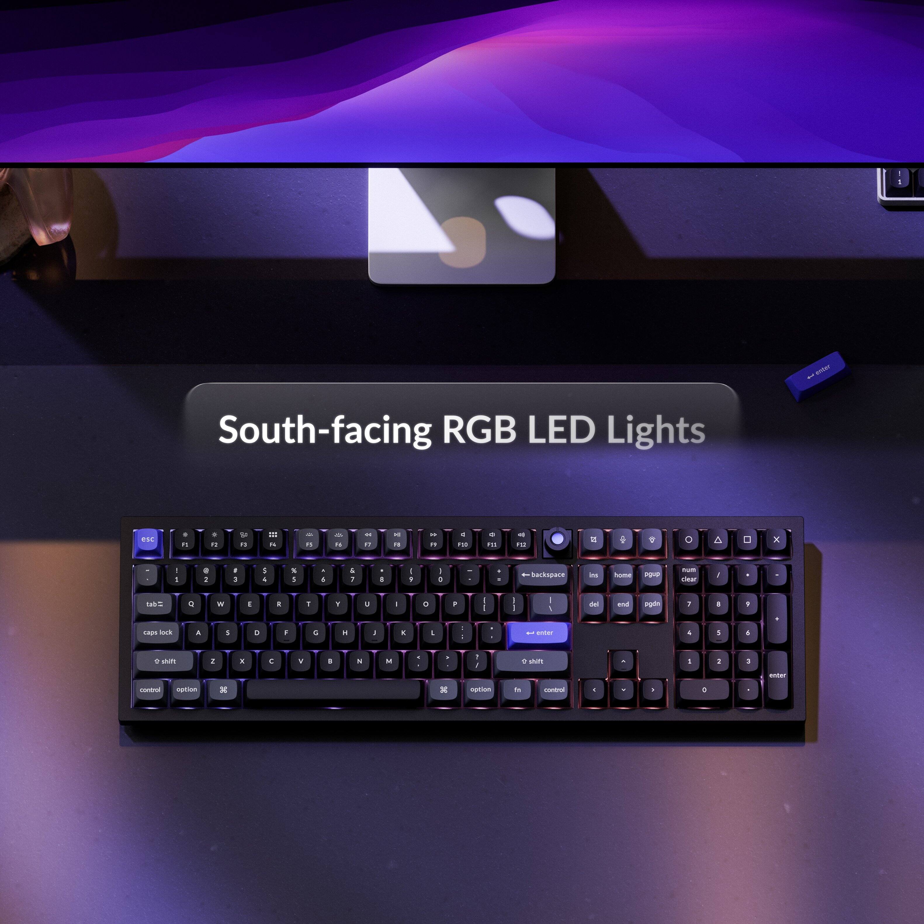 South-facing RGB LED Lights