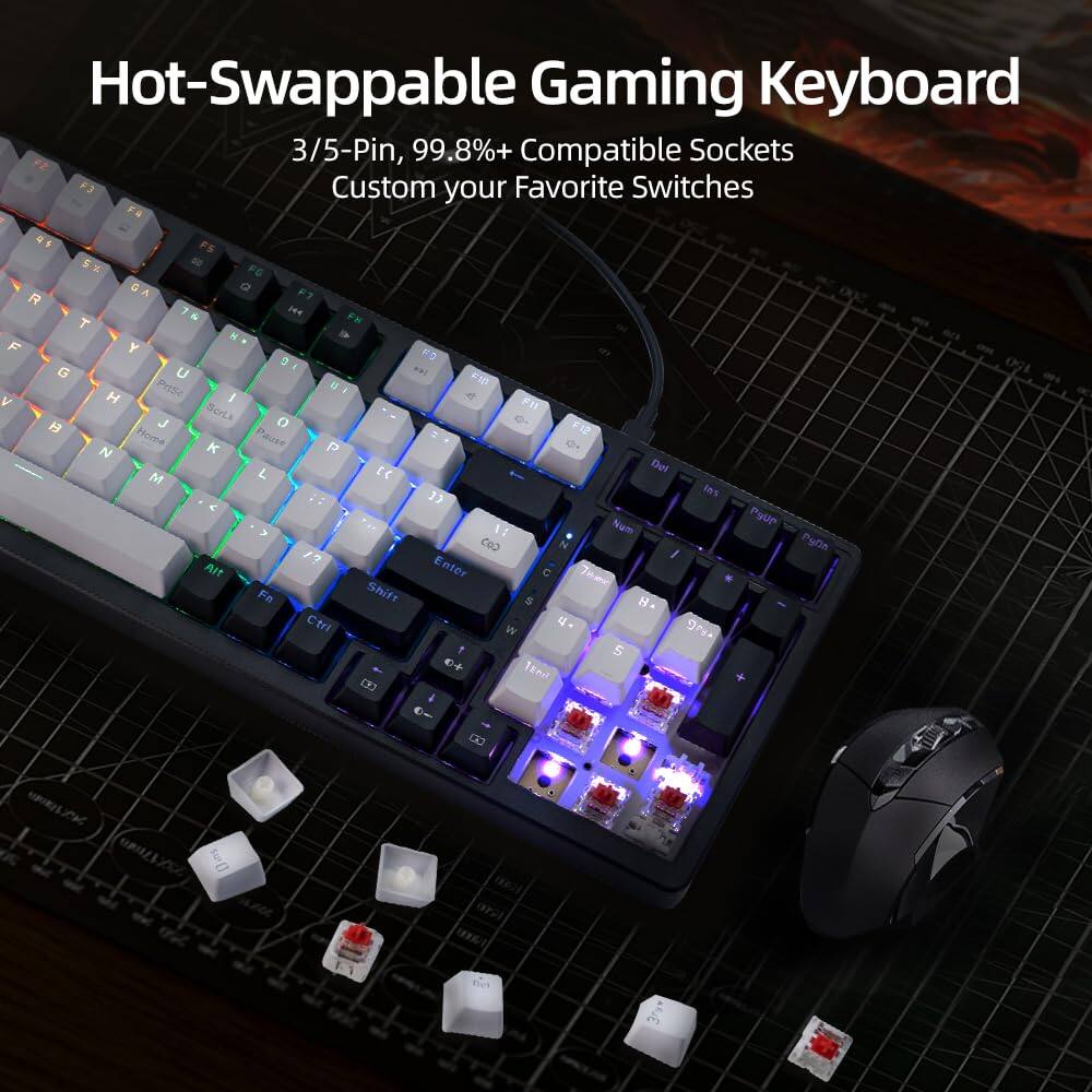 Hot-Swappable Gaming Keyboard

3/5-Pin, 99.8%+ Compatible Sockets

Custom your Favorite Switches
