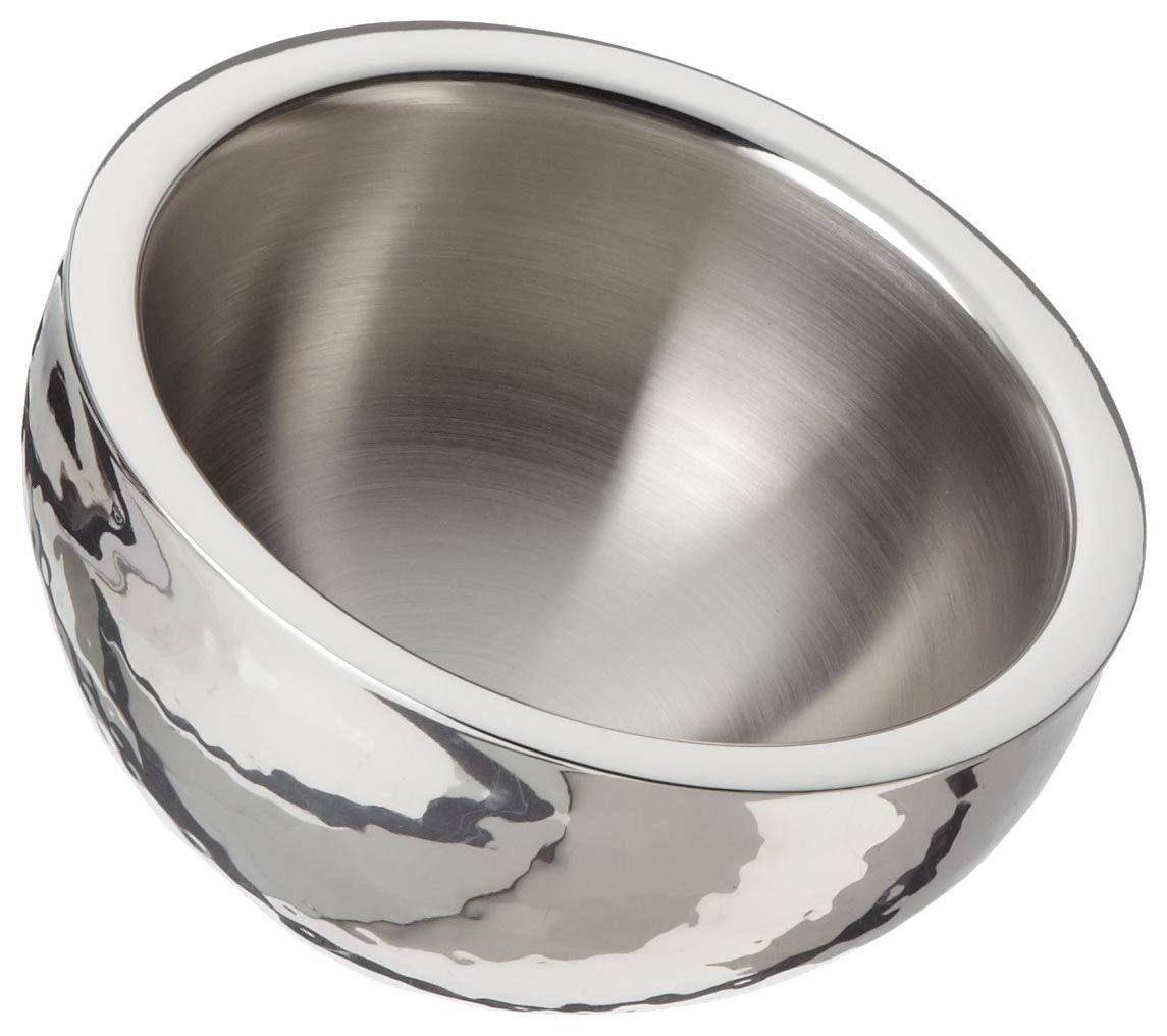 Angle. Jiallo - Elegance Dual angle bowl hammered: 10" - Silver, Multi Color.