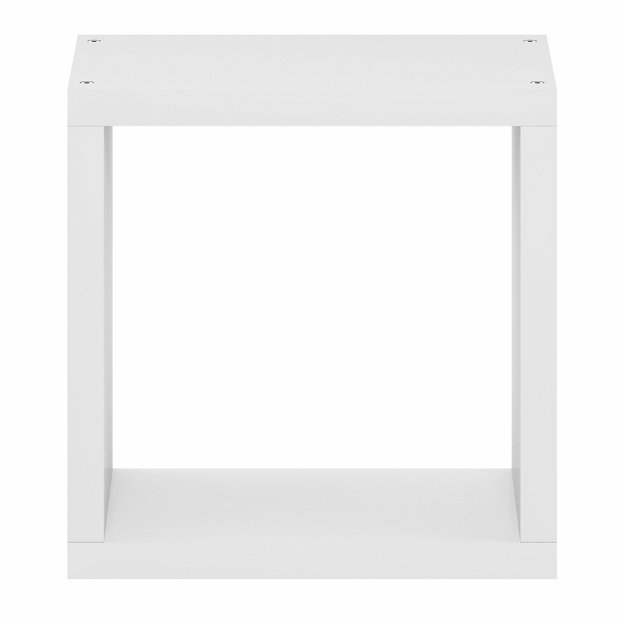 Alt View 6. Furinno - CUBICLE Floating Wall Shelves, Cube Wall Shelf, Extra Thick Wall Mounted Book Shelf, for Bathroom, Bedroom, Living Room - White.