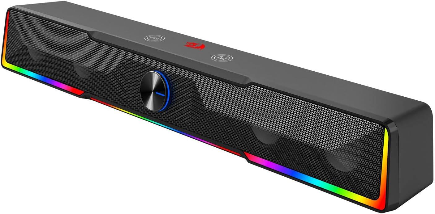 Alt View 5. Stamp n Camp - Redragon GS516 Computer Speaker Bluetooth/USB Wired Dual Connection Soundbar - Sound with Audio-Light Sync RGB... - default.