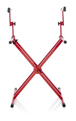 Gator Frameworks - Heavy-Duty 2-Tier X Stylee Keyboard Stand - Red