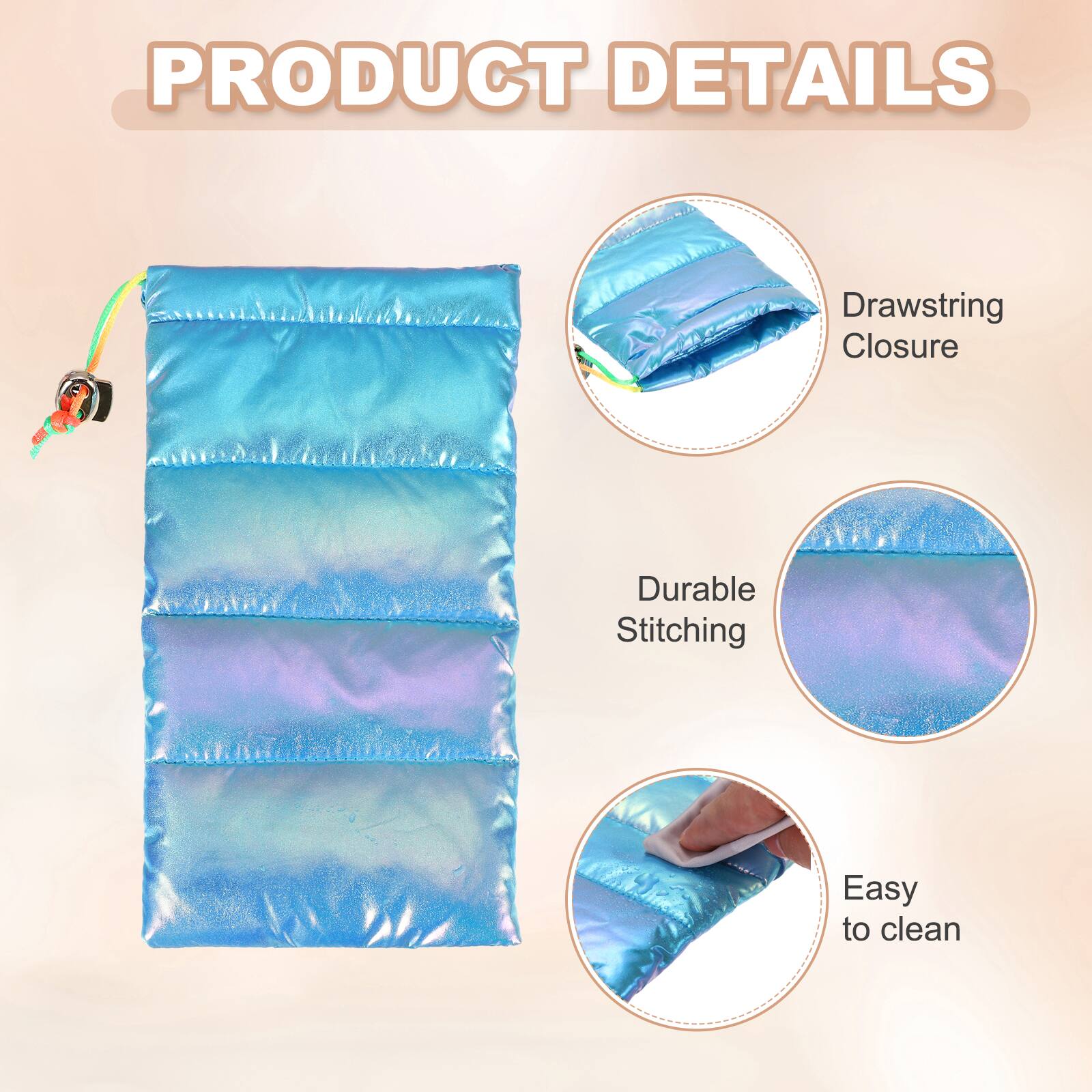 PRODUCT DETAILS
- Drawstring Closure
- Durable Stitching
- Easy to clean