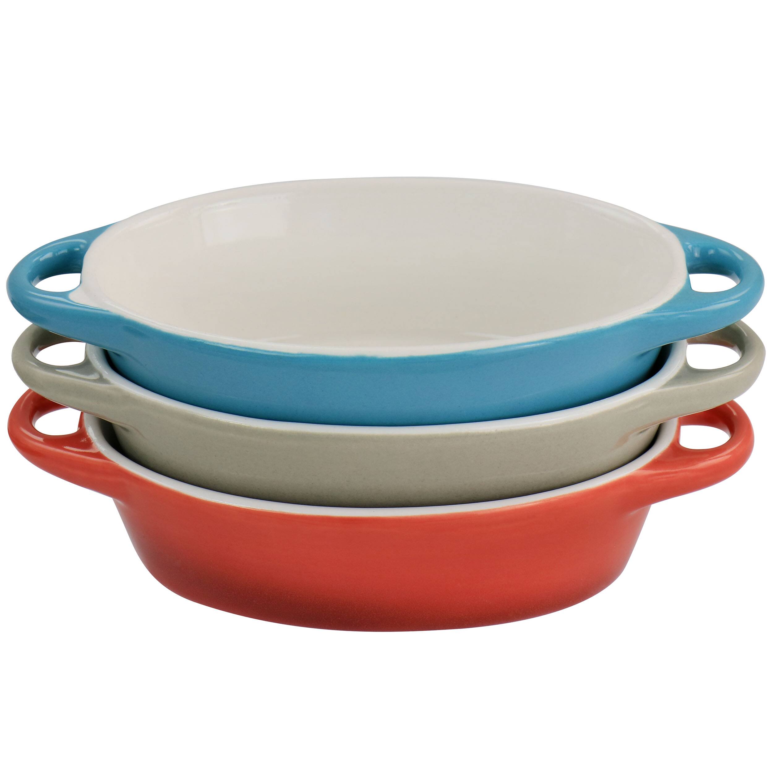 Alt View 2. Crock-Pot - Crockpot Wexford 3 Piece 6.7oz Stoneware Mini Oval Casserole Set in Assorted Colors - Assorted.