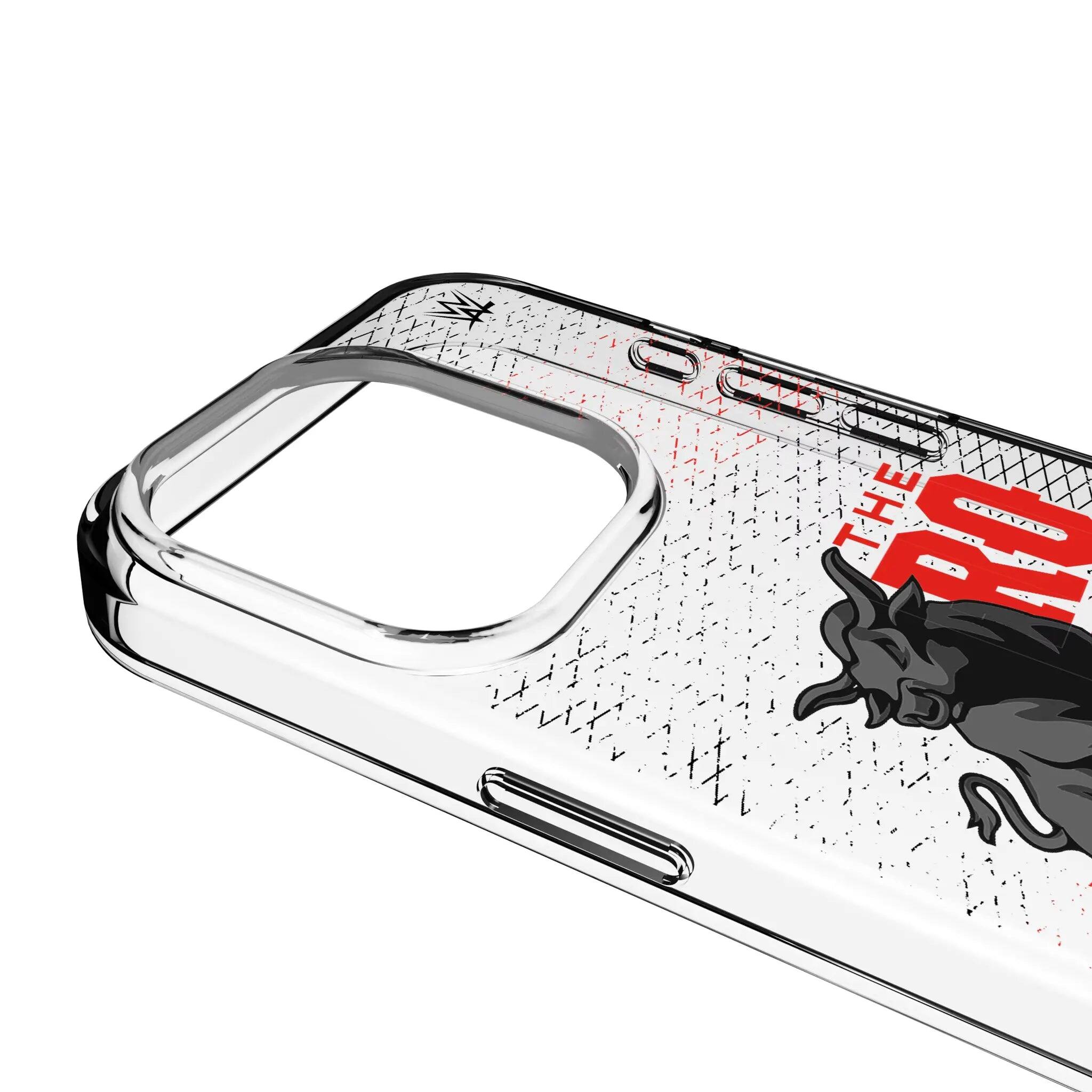 Left. Keyscaper - WWE Steel Clear Phone Case - Apple iPhone 15 Pro - The Rock.