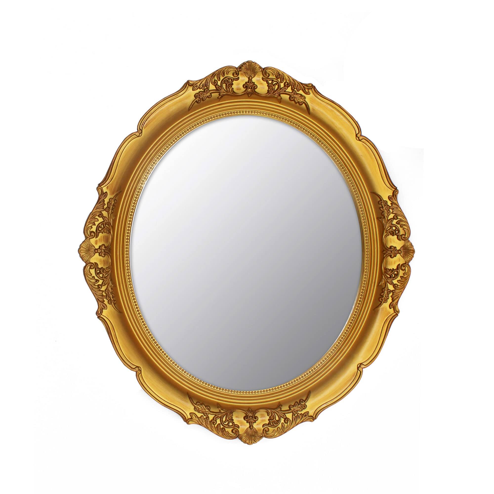Fabibe Vintage Decorative Wall Mirror 14.8 X 13.1 Inch Oval (green ...