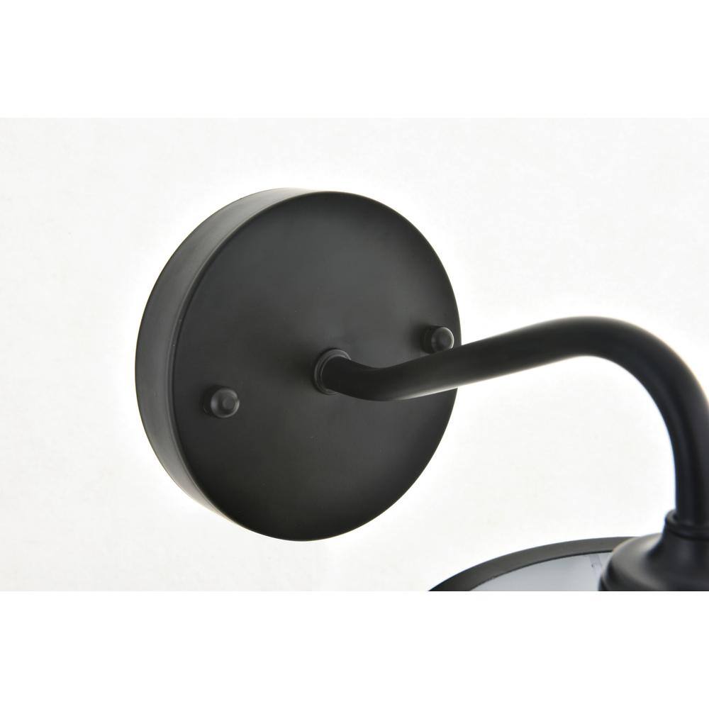 Back. Living District - Nota 1 light black Wall Sconce - Black.