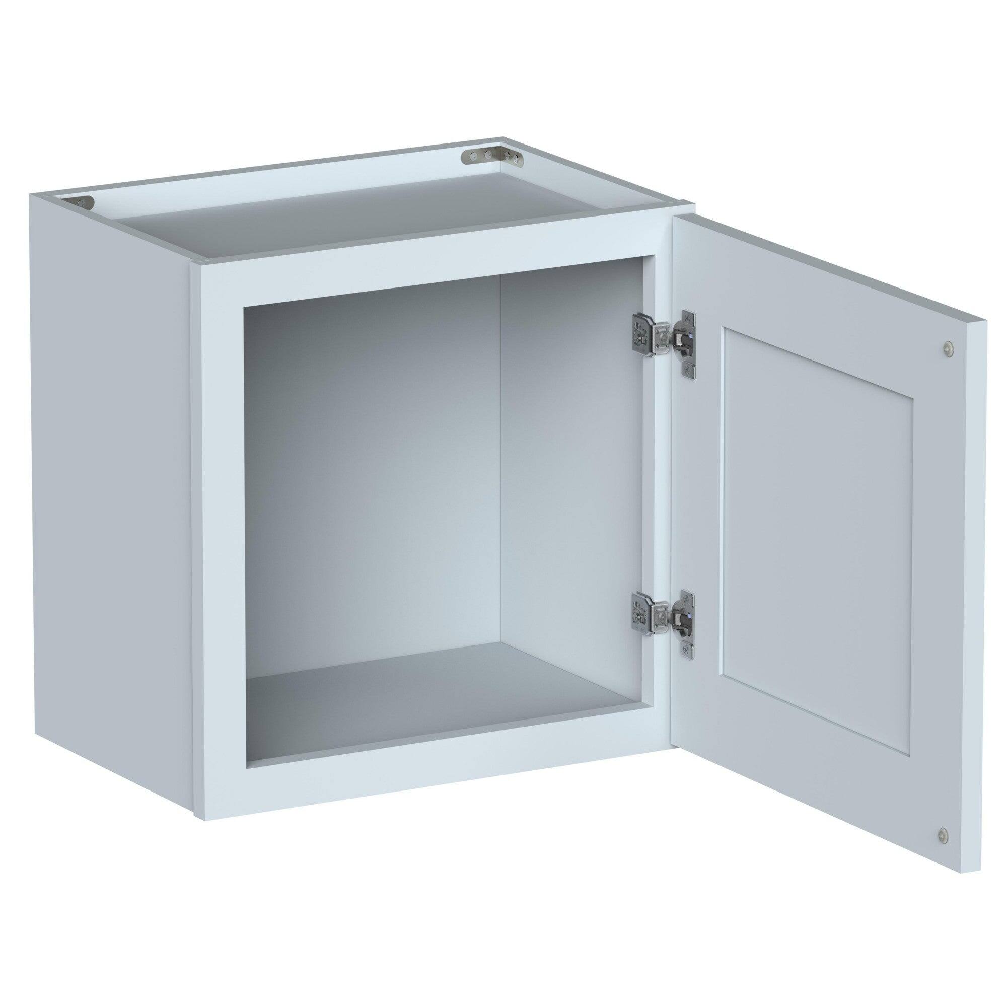 Alt View 2. Boyel Living - 18in.W x12in.D x18in.H Dove Gray WALL CABINET Fully assembled Cabinet With One HDF Door - Gray.