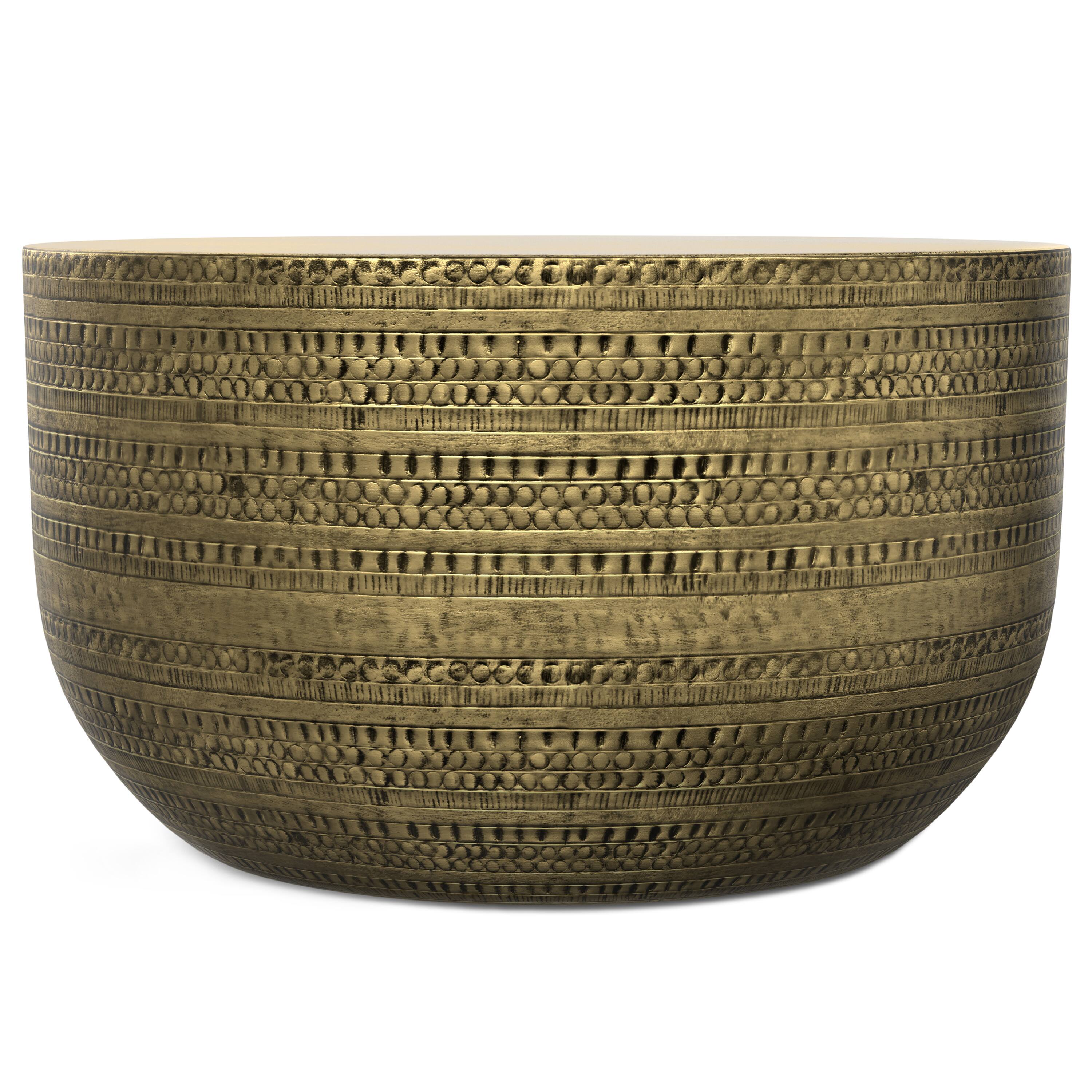 Alt View 12. Simpli Home - Johnsen Metal Coffee Table - Antique Gold.