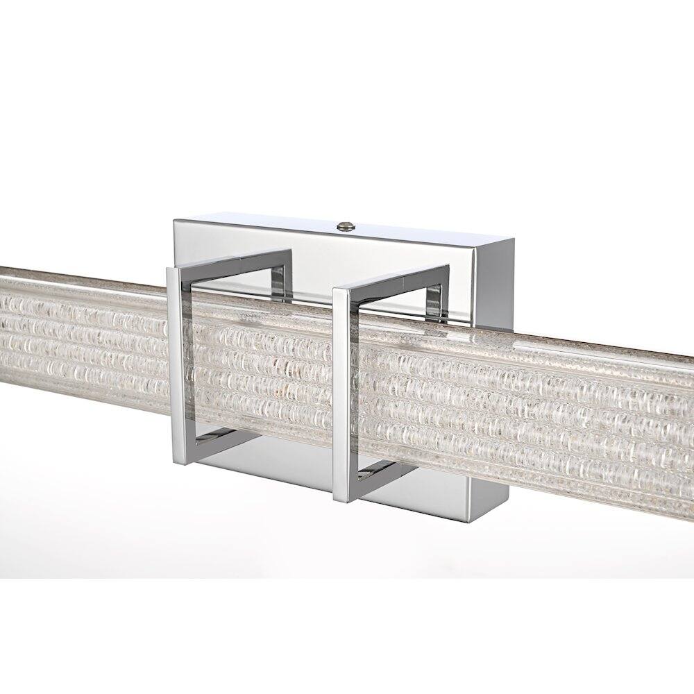 Alt View 4. Living District - Ivaan 16 Inch Led Wall Sconce In Chrome - Chrome.