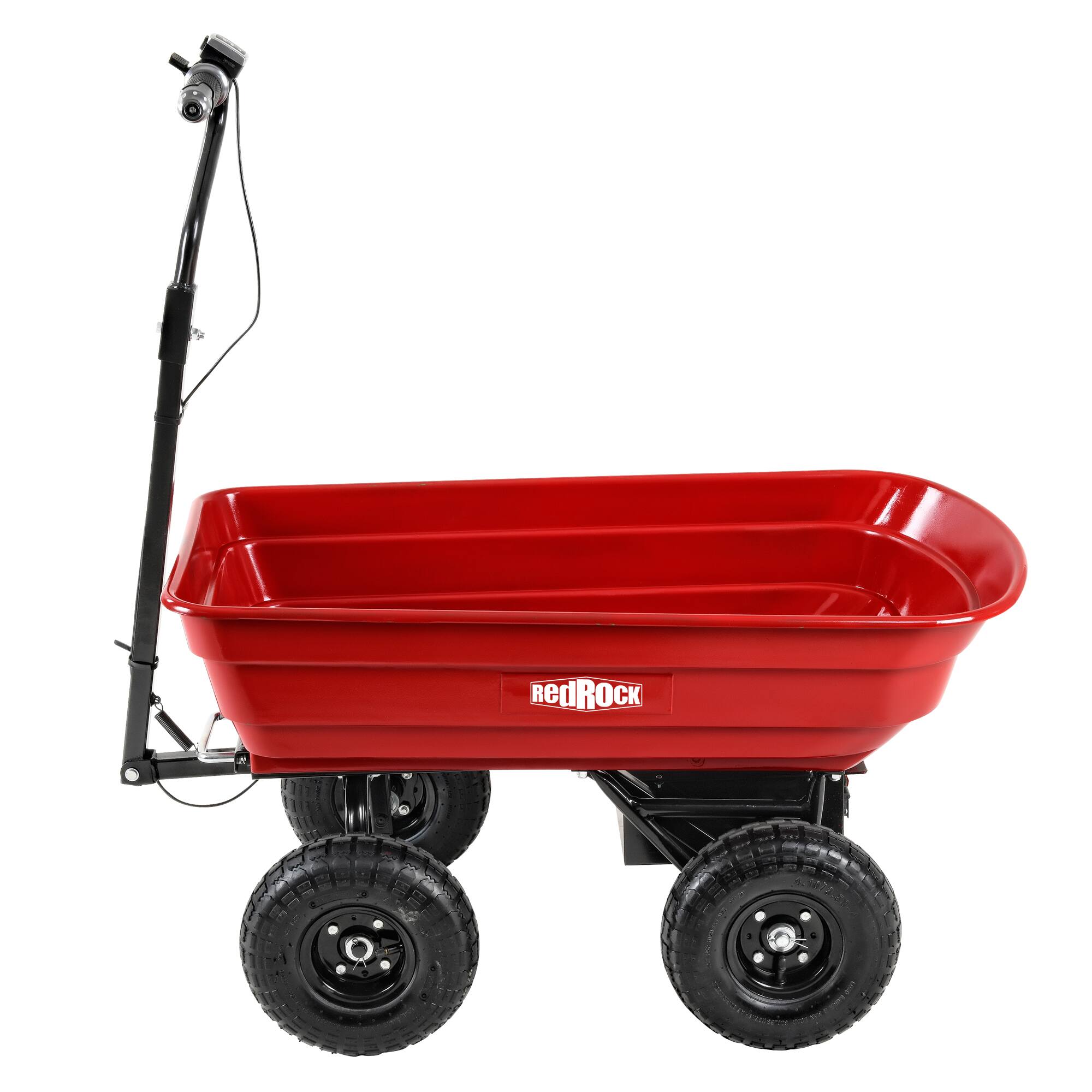 Front. COWLOWN - 24V 180W Electric 4 Wheel Garden Cart 264 lb 75L 26 cu ft Black Red - Black Red.