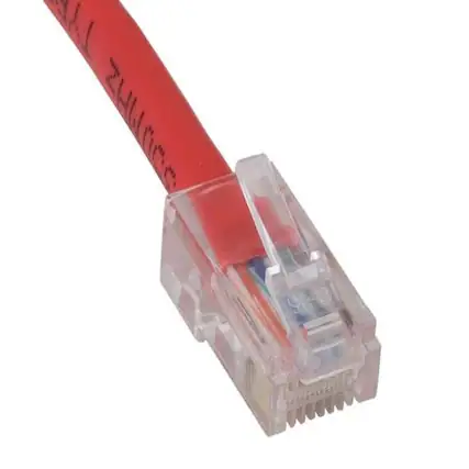 Front. Sanoxy - SANOXY Cables and Adapters; 25ft Cat5e 350 MHz UTP Assembled Ethernet Network Patch Cable, Red - Red.
