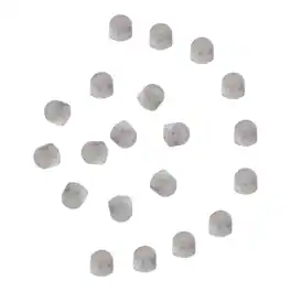 Unique Bargains - 15pcs 8mm Fiber Mesh Replacement Tips for Capacitive Touch Screen Stylus Pen, Soft No Scratch - Silver Black