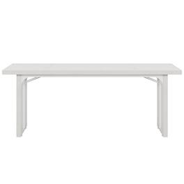 Kadyn - Rectangular Dining Table, 71" Farmhouse Breakfast Table for 6 to 8 People - White