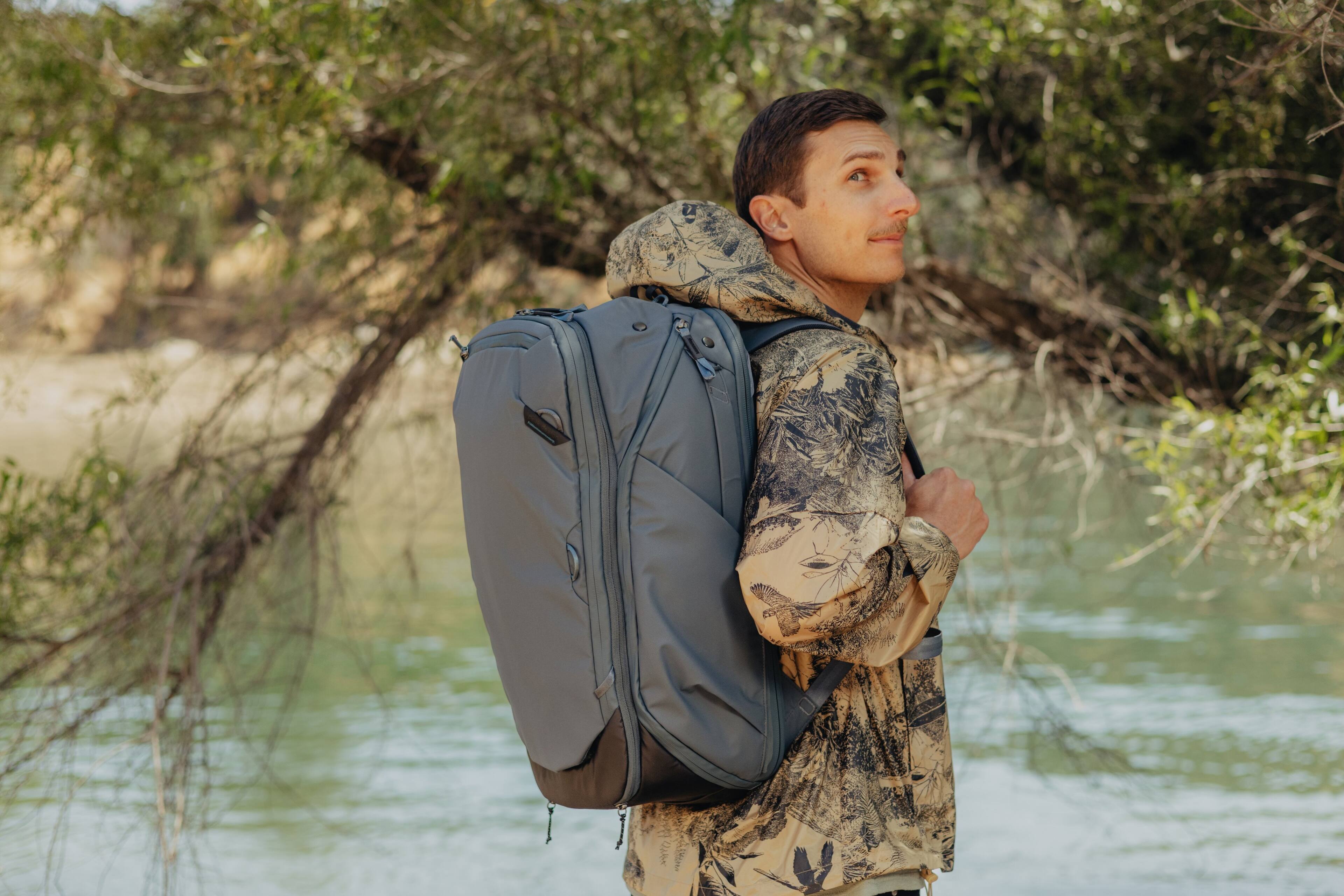 Left. Peak Design - Travel Backpack 45L - Ocean.