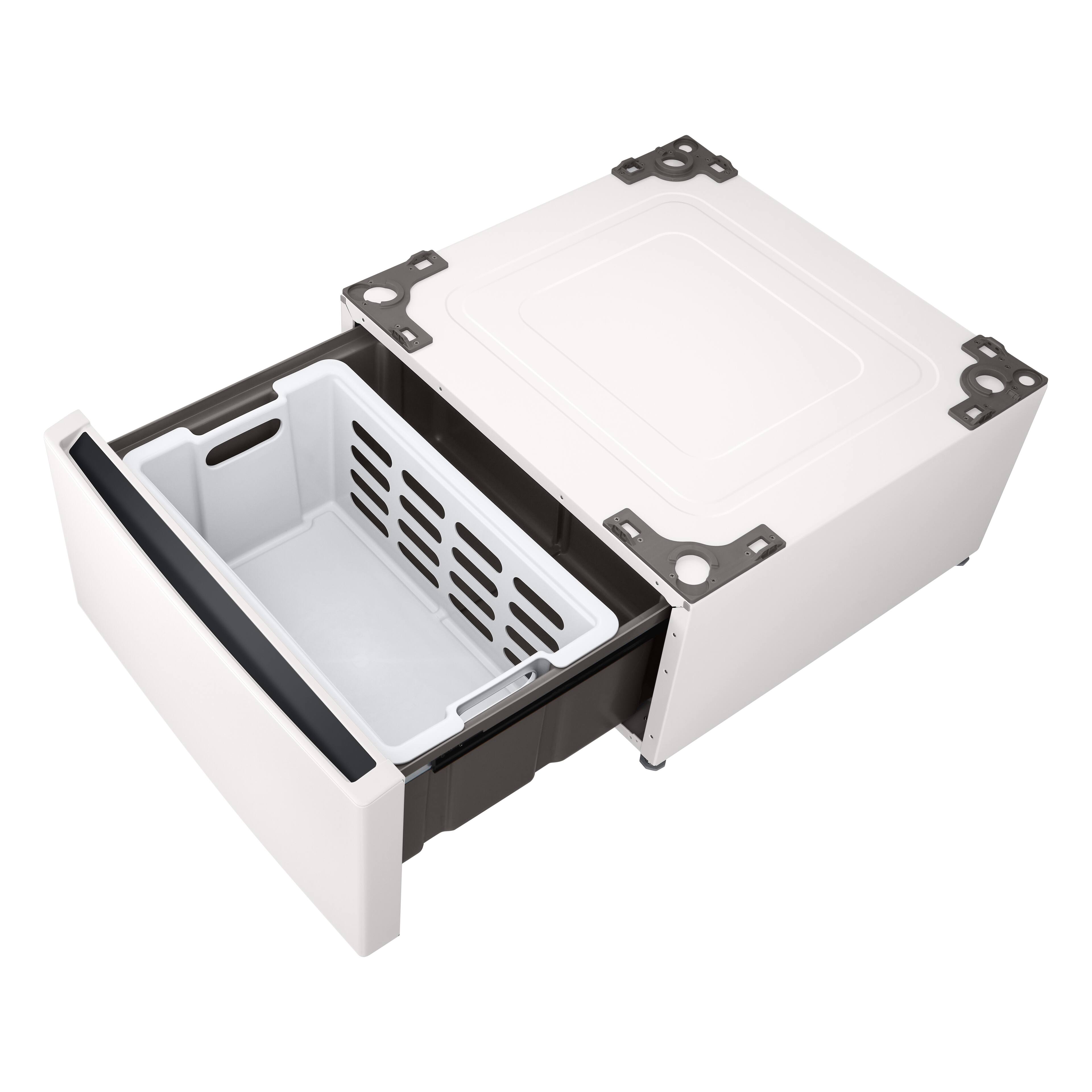 Alt View 6. LG - 27" Laundry Pedestal with Storage Drawer - Alpine White.