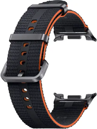 Front. Samsung - Athleisure Band for Galaxy Watch8 and Galaxy Watch8 Classic M/L - Graphite.