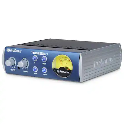 PreSonus TUBE Pre V2
- MIC
- INST
- DRIVE
- GAIN
- 80Hz
- +48V
VU Meter
PreSonus
