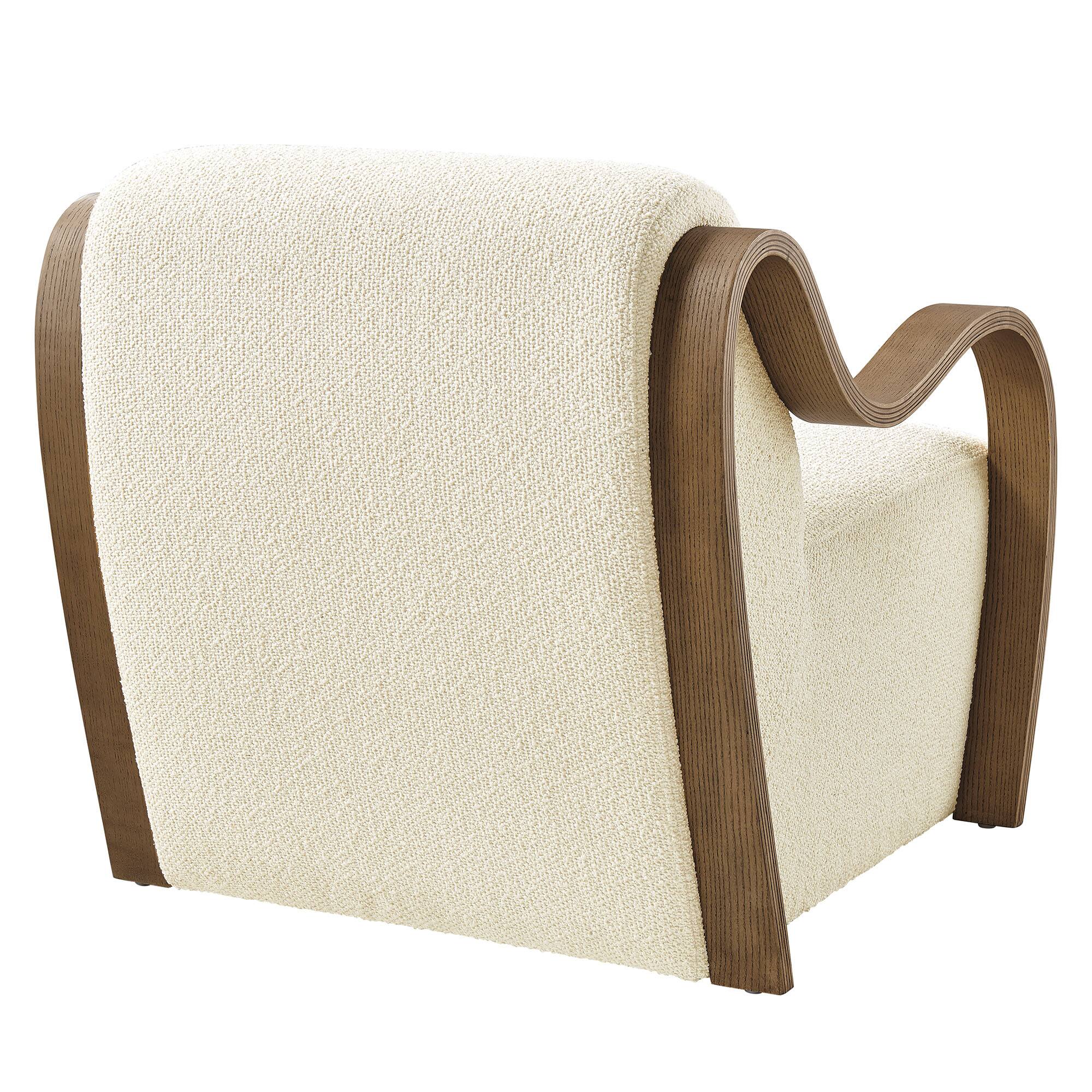 Alt View 3. Modway - Atrium Lattice Boucle Accent Armchair by Modway - Cream.