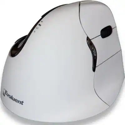 Front. Evoluent - Evoluent VerticalMouse 4 Right Bluetooth Ergonomic Mouse - White.